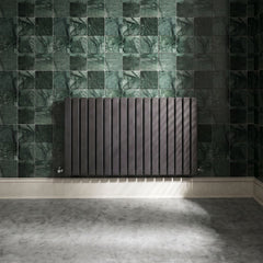 [BHLUA56] Edingale Square Horizontal Single Panel Radiator, Choice of Size and Colour - Silo