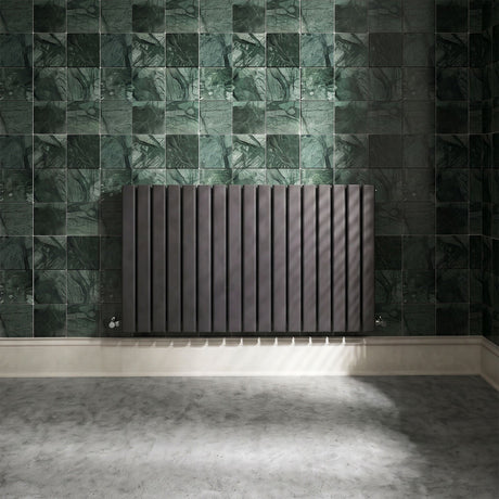 [BHLUA56] Edingale Square Horizontal Single Panel Radiator, Choice of Size and Colour - Silo
