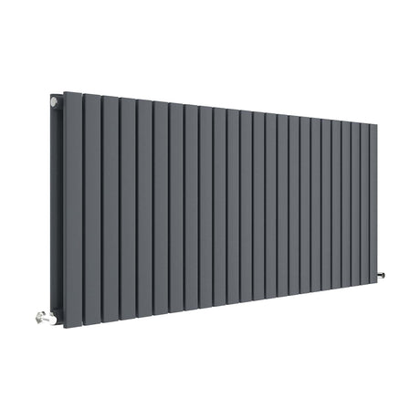 [BHLUA59D] Edingale Contemporary Square Horizontal Double Panel Radiator - Choice of Size and Colour - Cutout