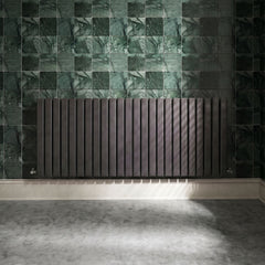 [BHLUA59D] Edingale Contemporary Square Horizontal Double Panel Radiator - Choice of Size and Colour - Silo