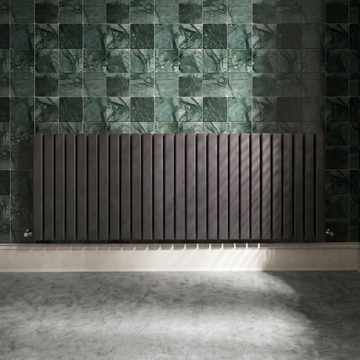 [BHLUA60D] Edingale Contemporary Square Horizontal Double Panel Radiator - Choice of Size and Colour - Silo