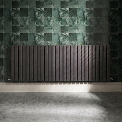 [BHLUA60D] Edingale Contemporary Square Horizontal Double Panel Radiator - Choice of Size and Colour - Silo