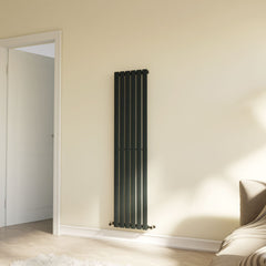[BHLUA71] Edingale Vertical Single Panel Radiator, Square Design - Choice of Size and Colour - Lifestyle 2