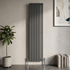[BHLUA72] Edingale Vertical Single Panel Radiator, Square Design - Choice of Size and Colour - Silo