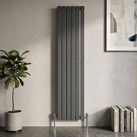 [BHLUA72] Edingale Vertical Single Panel Radiator, Square Design - Choice of Size and Colour - Silo