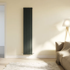 [BHLUA74] Edingale Modern Square Vertical Double Panel Radiator - Choice of Size and Colour - Lifestyle 1