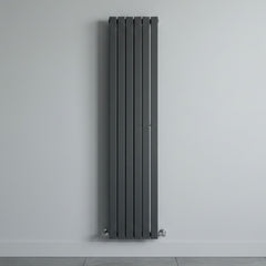 [BHLUA74] Edingale Modern Square Vertical Double Panel Radiator - Choice of Size and Colour - Silo
