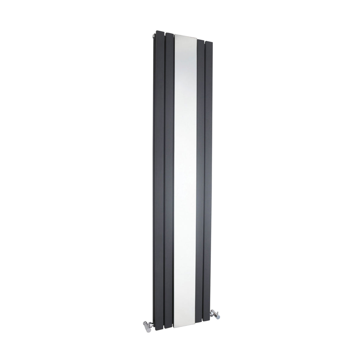 [BHLUA84] Edingale Square Vertical Double Panel Radiator with Mirror, 3344 BTU, 1800mm x 354mm - Choice of Colour - Cutout