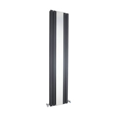 [BHLUA84] Edingale Square Vertical Double Panel Radiator with Mirror, 3344 BTU, 1800mm x 354mm - Choice of Colour - Cutout