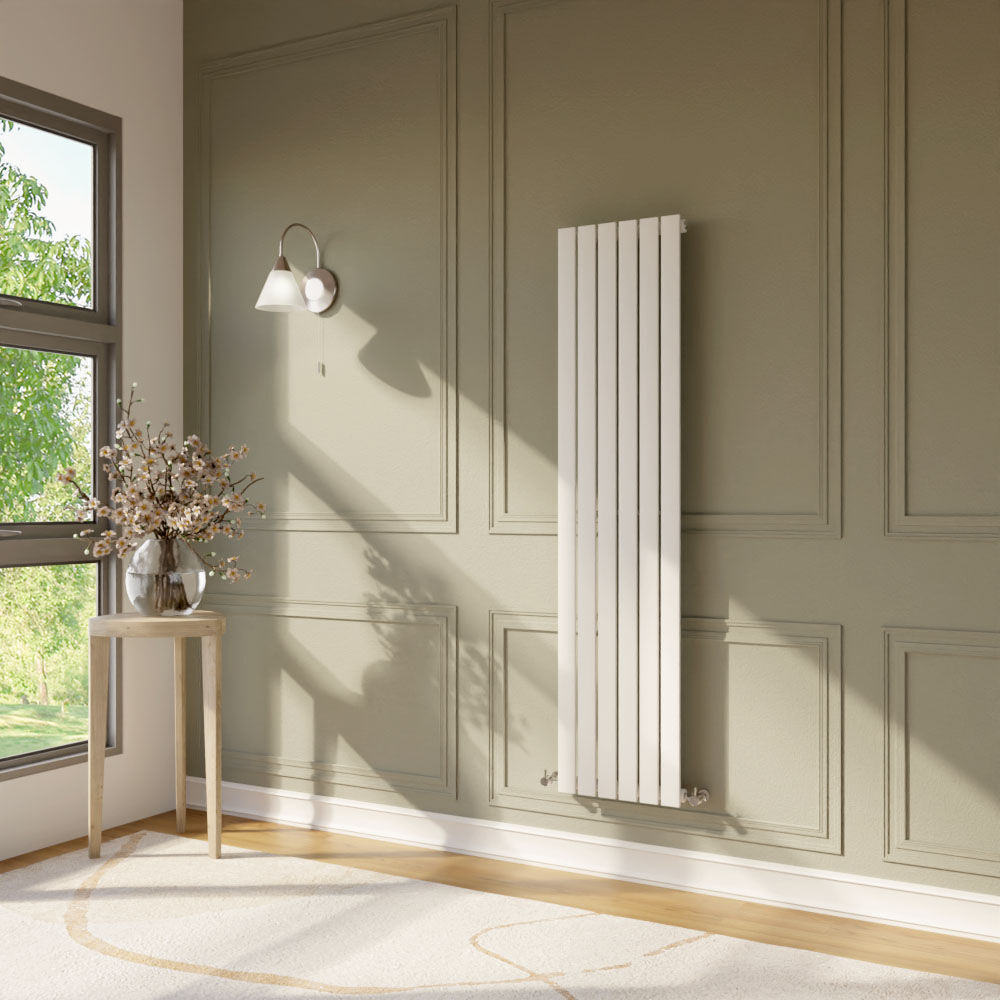 Edingale Vertical Single Panel Radiator, Square Design - Choice of Siz ...