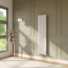 [BHLUW41] Edingale Vertical Single Panel Radiator, Square Design - Choice of Size and Colour - Lifestyle 2