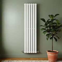[BHLUW41] Edingale Vertical Single Panel Radiator, Square Design - Choice of Size and Colour - Silo