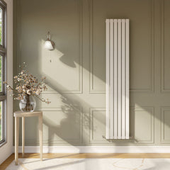 [BHLUW42] Edingale Vertical Single Panel Radiator, Square Design - Choice of Size and Colour - Lifestyle 1