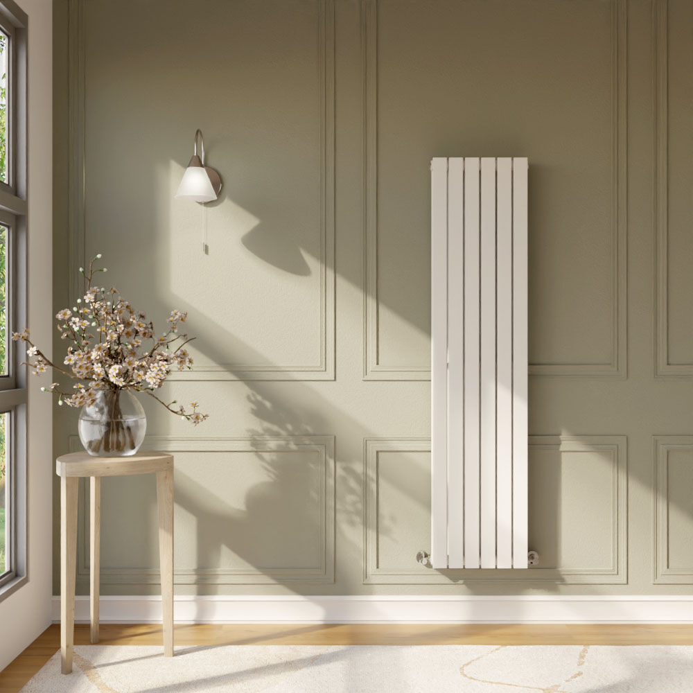 [BHLUW43] Edingale Modern Square Vertical Double Panel Radiator - Choice of Size and Colour - Lifestyle 1