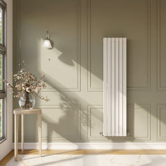 [BHLUW43] Edingale Modern Square Vertical Double Panel Radiator - Choice of Size and Colour - Lifestyle 1