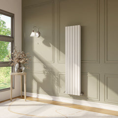[BHLUW43] Edingale Modern Square Vertical Double Panel Radiator - Choice of Size and Colour - Lifestyle 2