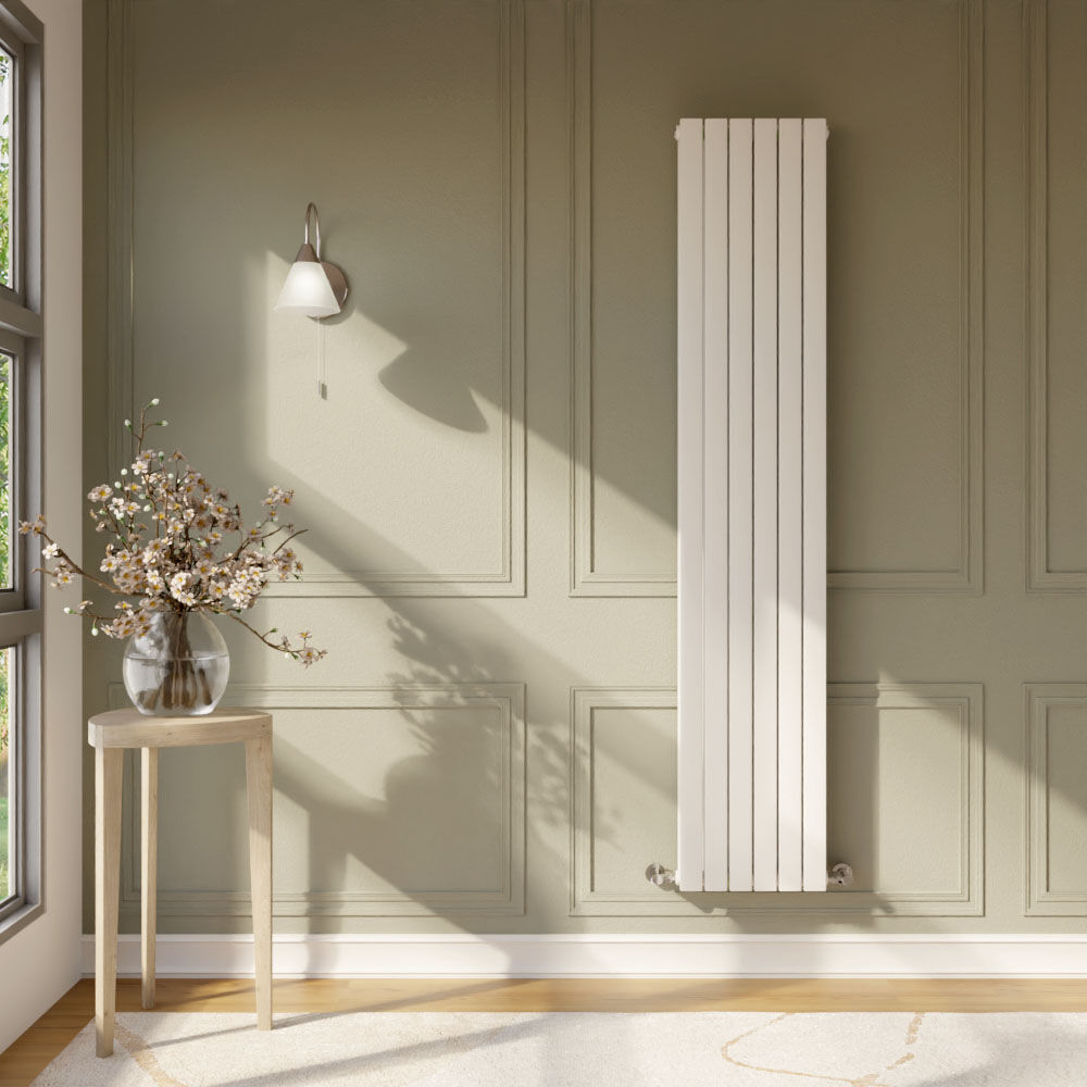 [BHLUW44] Edingale Modern Square Vertical Double Panel Radiator - Choice of Size and Colour - Lifestyle 1
