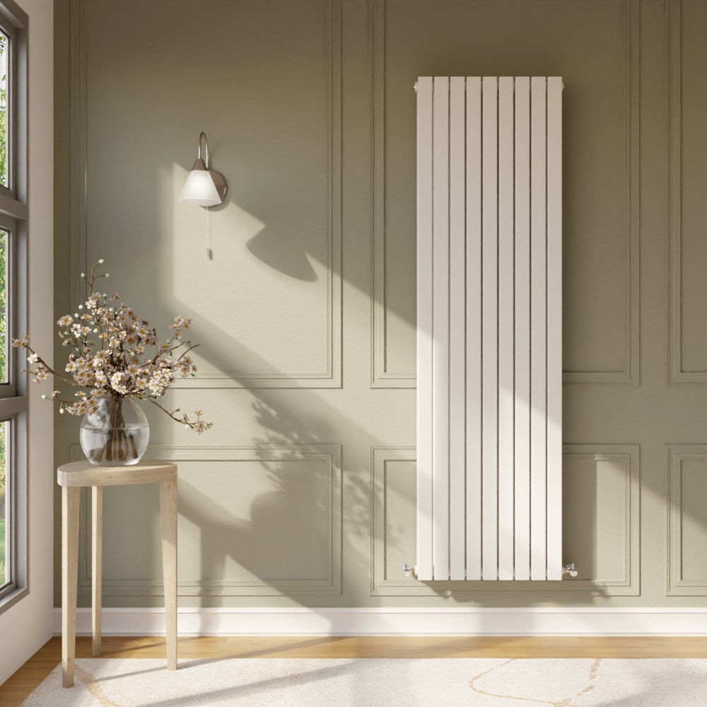 [BHLUW47D] Edingale Modern Square Vertical Double Panel Radiator - Choice of Size and Colour - Lifestyle 1