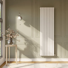 [BHLUW47D] Edingale Modern Square Vertical Double Panel Radiator - Choice of Size and Colour - Lifestyle 1