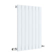 [BHLUW54] Balterley Lucia Square Horizontal Single Panel Radiator, 600mm x 412mm - Satin White - Cutout