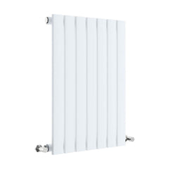 [BHLUW54] Balterley Lucia Square Horizontal Single Panel Radiator, 600mm x 412mm - Satin White - Cutout
