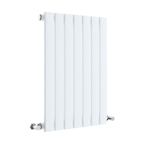 [BHLUW54] Balterley Lucia Square Horizontal Single Panel Radiator, 600mm x 412mm - Satin White - Cutout