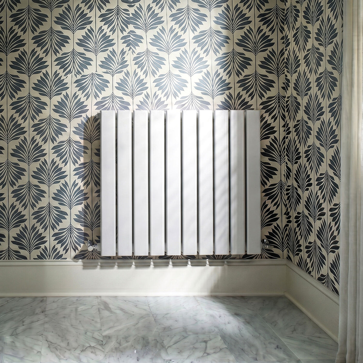 [BHLUW55D] Edingale Contemporary Square Horizontal Double Panel Radiator - Choice of Size and Colour - Silo