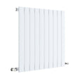 [BHLUW55] Balterley Lucia Square Horizontal Single Panel Radiator, 600mm x 586mm - Satin White - Cutout
