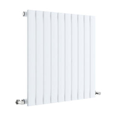 [BHLUW55] Balterley Lucia Square Horizontal Single Panel Radiator, 600mm x 586mm - Satin White - Cutout