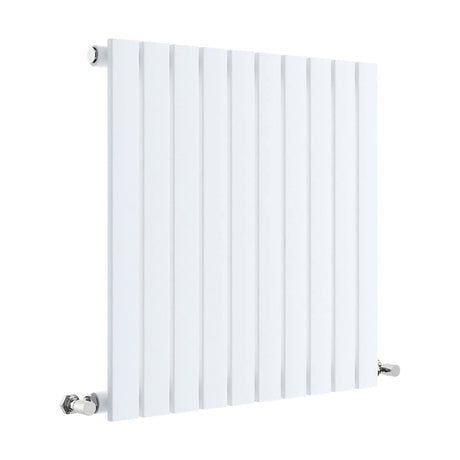 [BHLUW55] Balterley Lucia Square Horizontal Single Panel Radiator, 600mm x 586mm - Satin White - Cutout