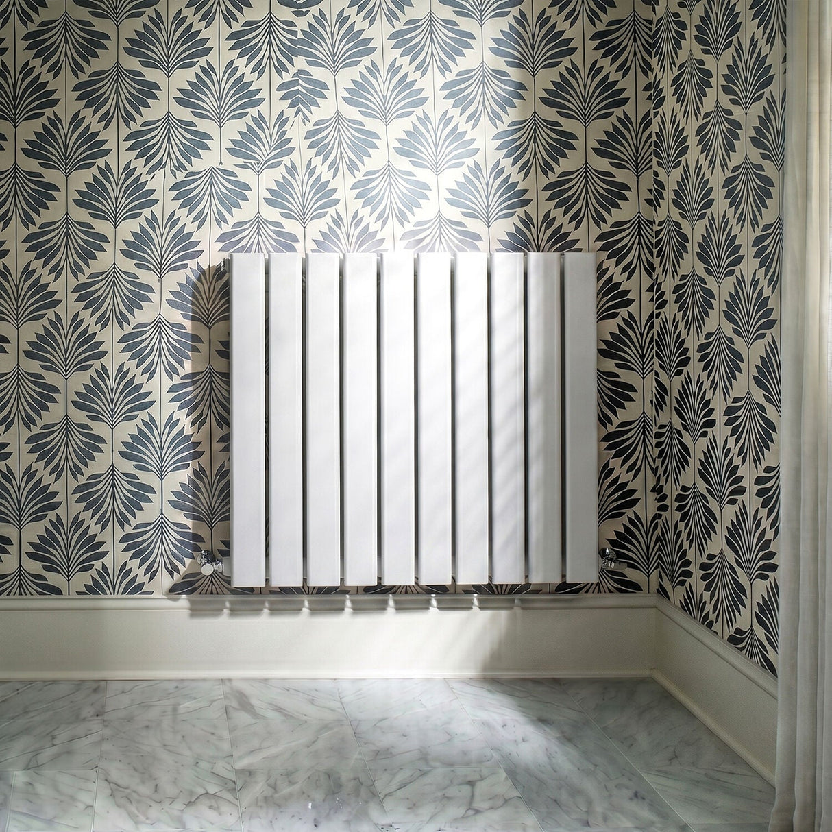 [BHLUW55] Edingale Square Horizontal Single Panel Radiator, Choice of Size and Colour - Silo