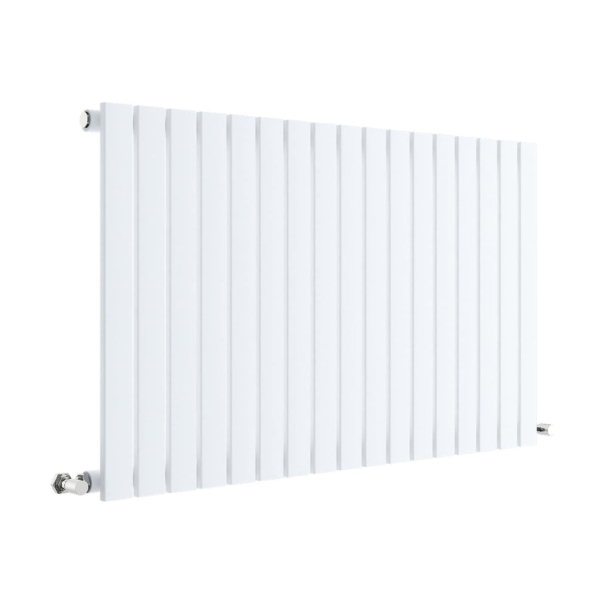 [BHLUW56] Balterley Lucia Square Horizontal Single Panel Radiator, 600mm x 992mm - Satin White - Cutout