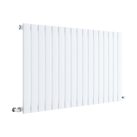 [BHLUW56] Balterley Lucia Square Horizontal Single Panel Radiator, 600mm x 992mm - Satin White - Cutout