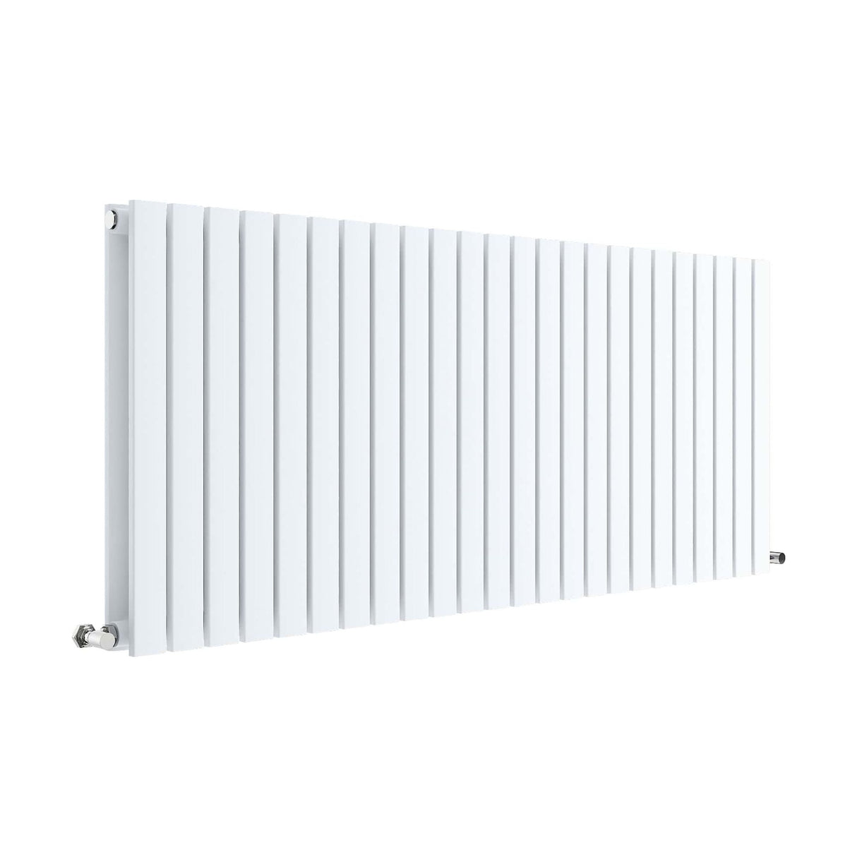 [BHLUW59D] Edingale Contemporary Square Horizontal Double Panel Radiator - Choice of Size and Colour - Cutout