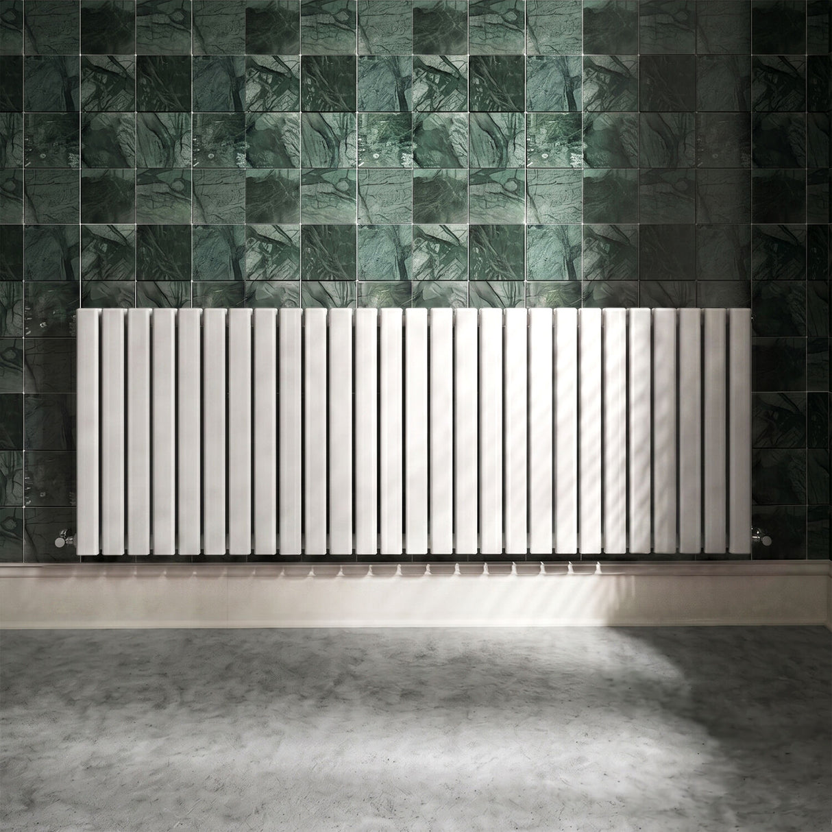 [BHLUW60D] Edingale Contemporary Square Horizontal Double Panel Radiator - Choice of Size and Colour - Silo