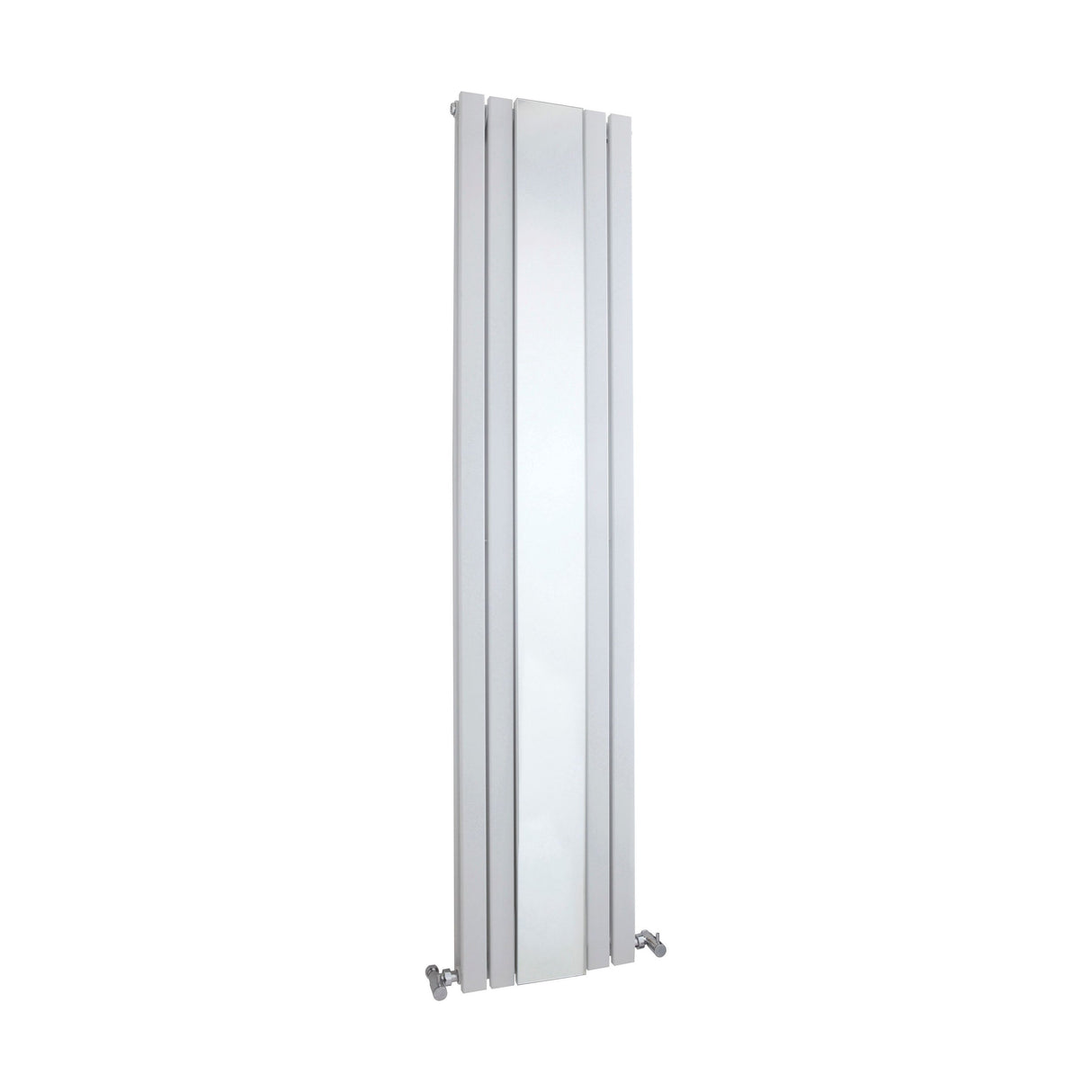 [BHLUW64] Edingale Square Vertical Double Panel Radiator with Mirror, 3344 BTU, 1800mm x 354mm - Choice of Colour - Cutout