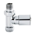 [BHRV001] Straight Round Modern Radiator Valves, Sold in Pairs - Chrome - Cutout