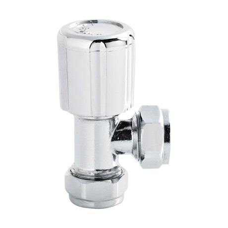 [BHRV003] Angled Round Radiator Valves, Sold in Pairs - Chrome - Cutout