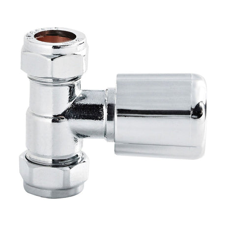 [BHRV004] Straight Round Radiator Valves, Sold in Pairs - Chrome - Cutout