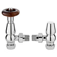 [BHRV202] Camden Angled Thermostatic Radiator Valve and Lockshield, Choice of Finish - Cutout