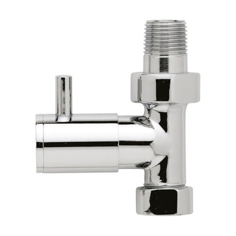 [BHRV320] Balterley Contemporary Straight Round Radiator Valves with Concealing Plates (Pairs) - Chrome - Cutout