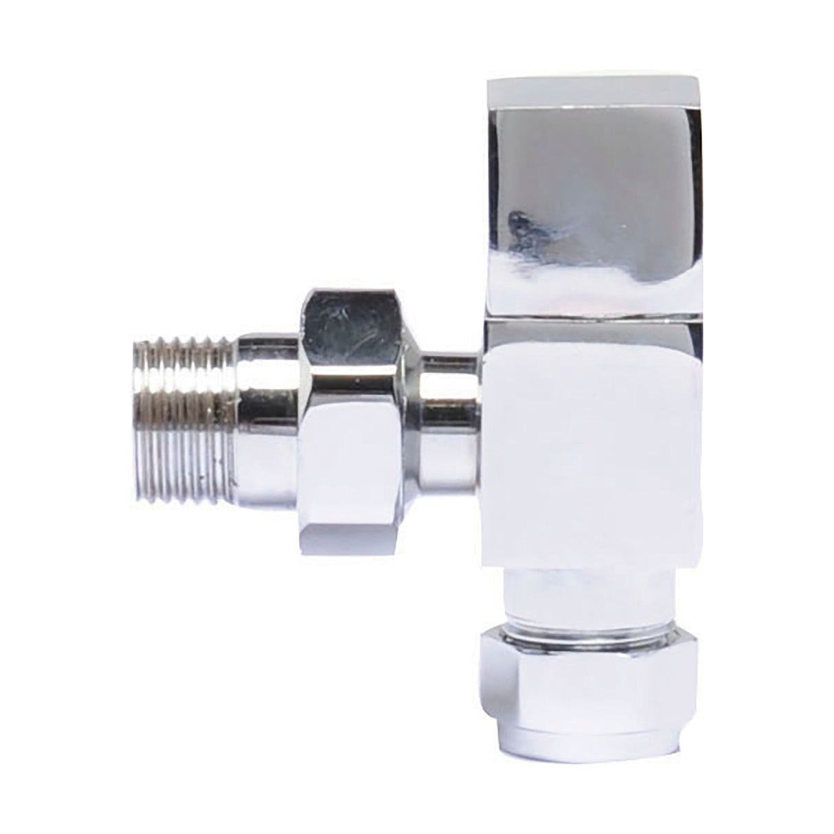 [BHRV324] Balterley Contemporary Angled Square Radiator Valves (Pairs) - Chrome - Cutout