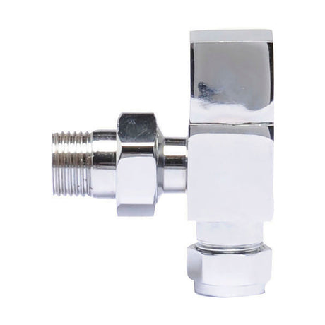[BHRV324] Balterley Contemporary Angled Square Radiator Valves (Pairs) - Chrome - Cutout