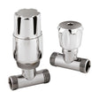 [BHRV325] Balterley Contemporary Straight Thermostatic Radiator Valves (Pairs) - Chrome - Cutout