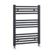 [BHSL103] Balterley Contemporary Heated Vertical Towel Rail Radiator & Straight Rails, 1028 BTU, 700mmx500mm Bathroom Heating - Anthracite - Cutout