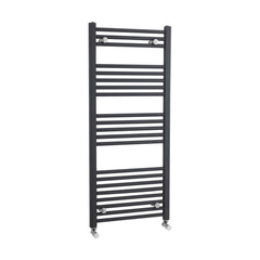 [BHSL105] Harlaston Contemporary Heated Vertical Towel Rail Radiator with Straight Rails, Anthracite, Choice of Size - Cutout