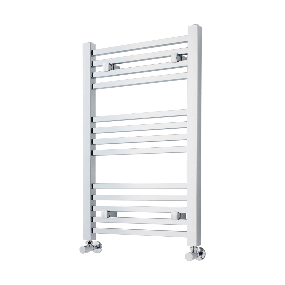 [BHSL108] Balterley Contemporary Heated Vertical Towel Ladder Rail with Square Rails, 782 BTU, 800mm x 500mm Bathroom Radiator - Chrome - Cutout