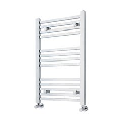 [BHSL108] Balterley Contemporary Heated Vertical Towel Ladder Rail with Square Rails, 782 BTU, 800mm x 500mm Bathroom Radiator - Chrome - Cutout