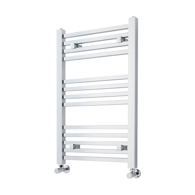 [BHSL108] Balterley Contemporary Heated Vertical Towel Ladder Rail with Square Rails, 782 BTU, 800mm x 500mm Bathroom Radiator - Chrome - Cutout