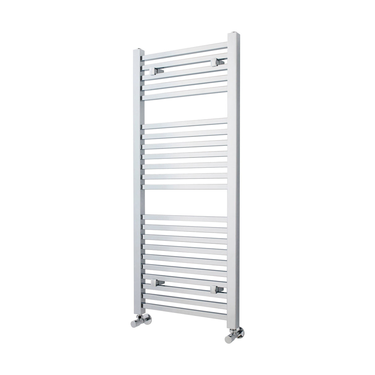 [BHSL109] Balterley Contemporary Heated Vertical Towel Ladder Rail with Square Rails, 1167 BTU, 1200mm x 500mm Bathroom Radiator - Chrome - Cutout